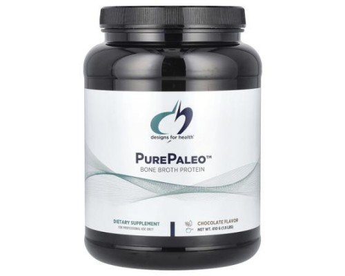 Designs For Health, PurePaleo™, Bone Broth Protein, Chocolate, 1.8 lbs (810 g)