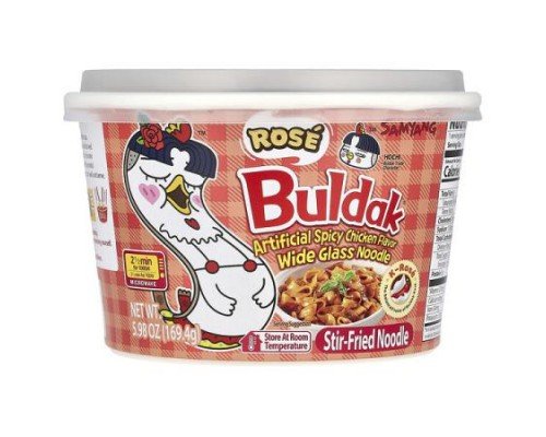Buldak, Buldak®, Stir-Fried Noodle, Spicy Chicken, Rose, 5.98 oz (169.4 g)