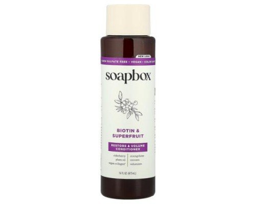 Soapbox, Restore & Volume Conditioner, Biotin & Superfruit, 16 fl oz (473 ml)