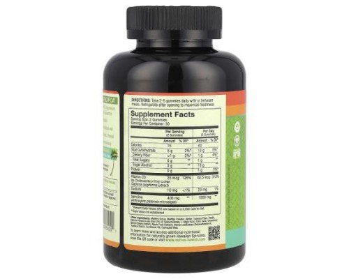 Nutrex Hawaii, Pure Hawaiian Spirulina Plus Vitamin D3 Gummies, 60 Tropical Gummies
