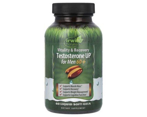 Irwin Naturals, Testosterone UP for Men 60+, 60 Liquid Softgels