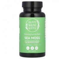 Happy Healthy Hippie, Sea Moss with Bladderwrack and Burdock Root, 60 Veggie Softgels