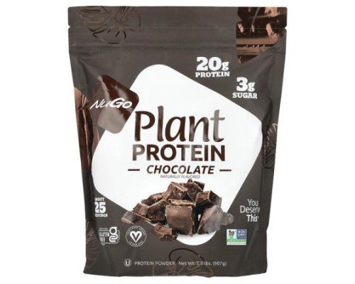 NuGo Nutrition, Plant Protein, Chocolate, 2 lbs (907 g)