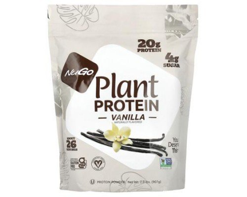 NuGo Nutrition, Plant Protein, Vanilla, 2 lbs (907 g)