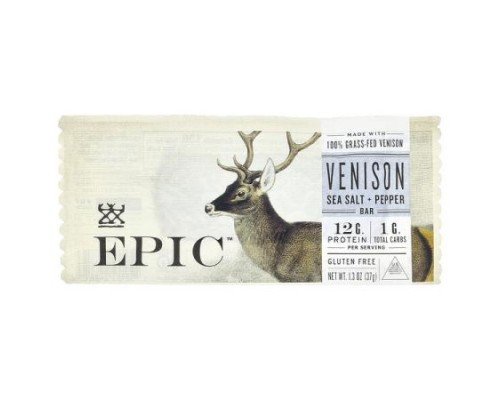 Epic Bar, Venison Sea Salt + Pepper Bar, 1.3 oz (37 g)