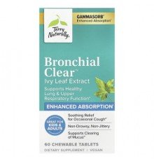 Terry Naturally, Bronchial Clear™, Ivy Leaf Extract, 60 Chewable Tablets (50 mg per Tablet)