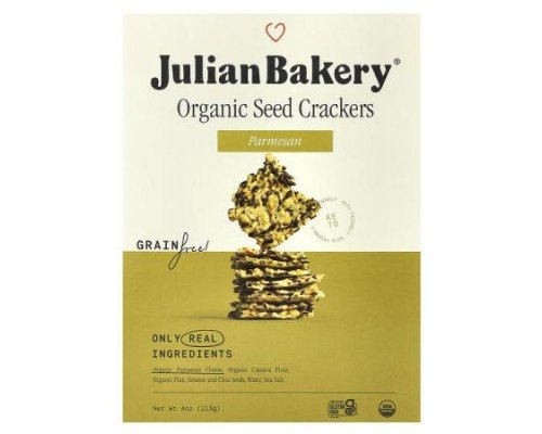 Julian Bakery, Organic Seed Crackers, Parmesan, 4 oz (113 g)