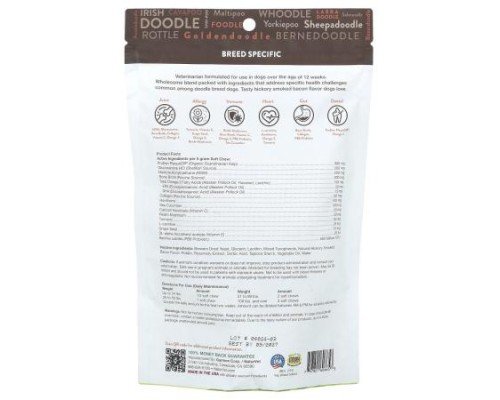 NaturVet, Doodle Breeds, For Dogs, Hickory Smoked Bacon, 50 Soft Chews, 8.8 oz (250 g)