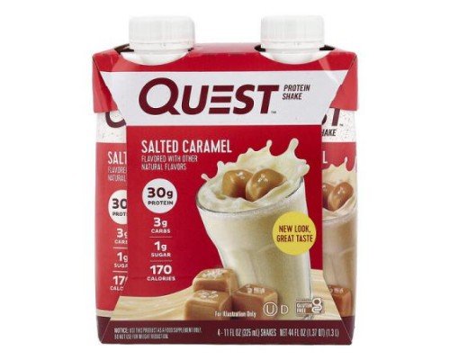Quest Nutrition, Protein Shake, Salted Caramel, 4 Shakes, 11 fl oz (325 ml) Each
