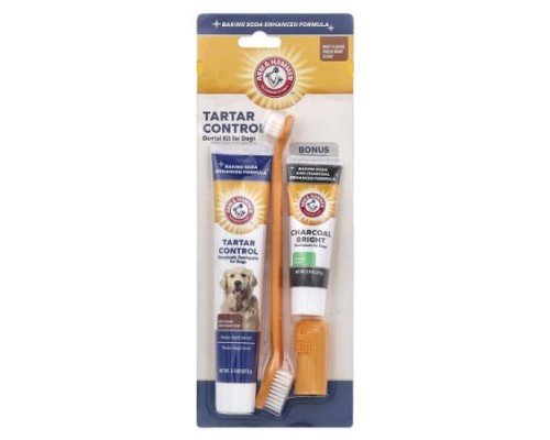 Arm & Hammer, Tartar Control, Dental Kit For Dogs, Beef, 4 Piece Kit