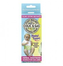 Happi Tummi, Fast Relief Colic & Gas, Natural Wrap, Infants to 36 Months, Green, 1 Wrap & 1 Herbal Pouch