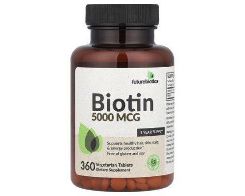 Futurebiotics, Biotin , 5,000 mcg, 360 Vegetarian Tablets