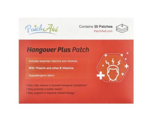 PatchAid, Hangover Plus Patch, 30 Patches