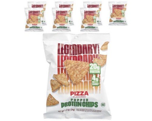 Legendary Foods, Popped Protein Chips, Pizza, 7 Bags, 1.2 oz (34 g) Each