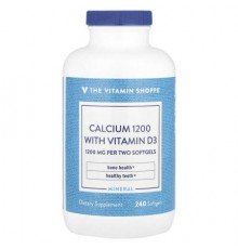 The Vitamin Shoppe, Calcium1200 With Vitamin D3, 240 Softgels