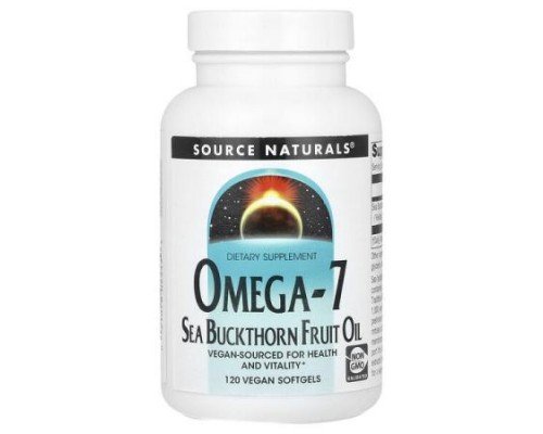Source Naturals, Omega-7, Sea Buckthorn Fruit Oil, 500 mg, 120 Vegan Softgels