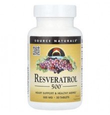 Source Naturals, Resveratrol 500™, 500 mg, 30 Tablets