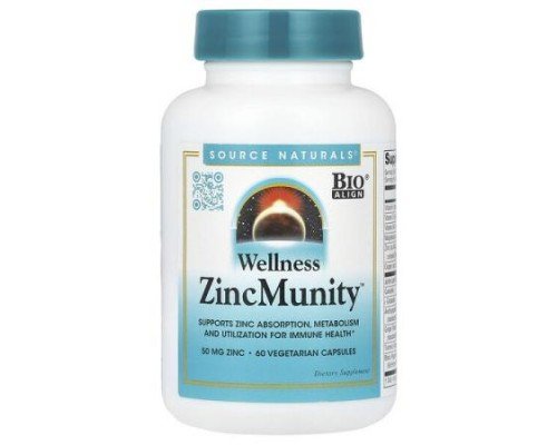 Source Naturals, Wellness ZincMunity™, 60 Vegetarian Capsules