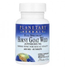 Planetary Herbals, Full Spectrum™ Horny Goat Weed, 45 Tablets
