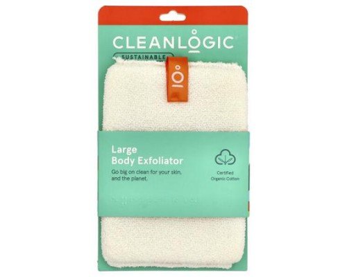 CleanLogic, Sustainable, Large Body Exfoliator, 1 Count