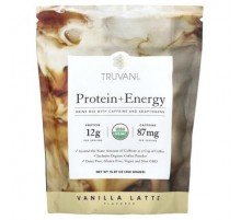 Truvani, Protein + Energy, Vanilla Latte, 15.87 oz (450 g)