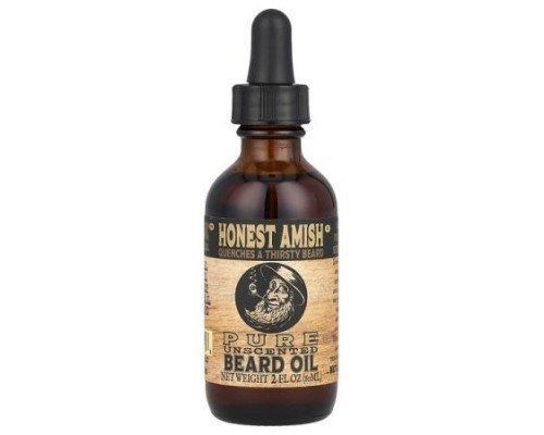 Honest Amish, Pure Beard Oil, Unscented, 2 fl oz (60 ml)