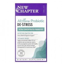 New Chapter, All-Flora™ Probiotic, De-Stress, 30 Vegetarian Capsules