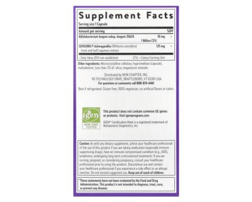 New Chapter, All-Flora™ Probiotic, De-Stress, 30 Vegetarian Capsules