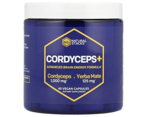 Natural Stacks, Cordyceps+, 60 Vegan Capsules