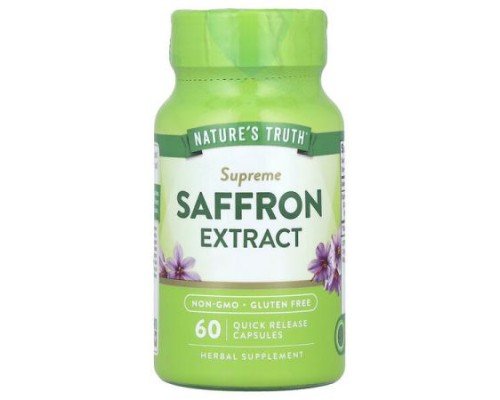 Nature's Truth, Supreme Saffron Extract, 60 Quick Release Capsules (88.5 mg per Capsule)