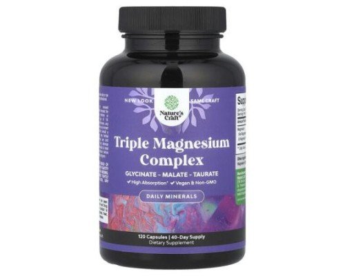 Nature's Craft, Triple Magnesium Complex, 120 Capsules (133 mg per Capsule)