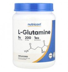 Nutricost, L-Glutamine, Unflavored, 35.7 oz (1 kg)