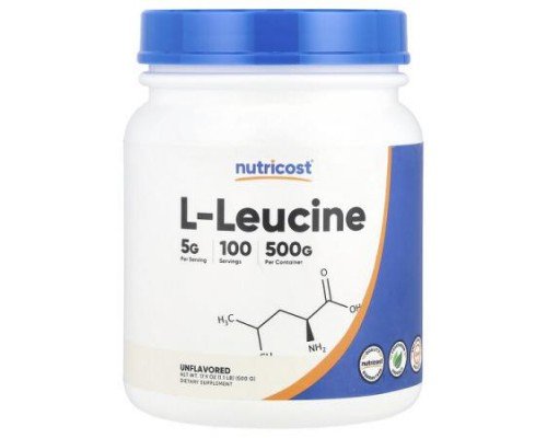 Nutricost, L-Leucine, Unflavored, 17.9 oz  (500 g)