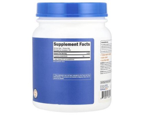 Nutricost, L-Leucine, Unflavored, 17.9 oz  (500 g)