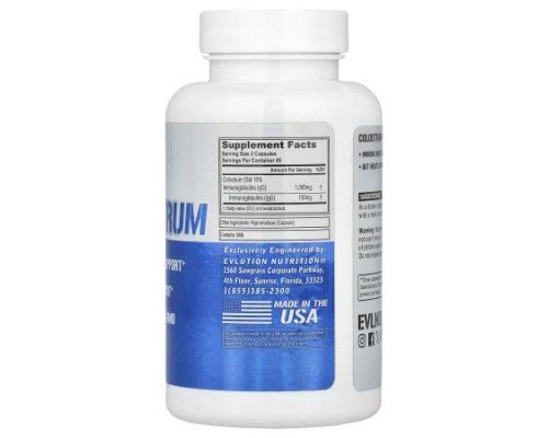 EVLution Nutrition, Colostrum, 90 Veggie Capsules