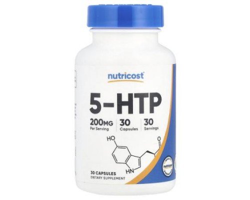 Nutricost, 5-HTP, 200 mg, 30 Capsules