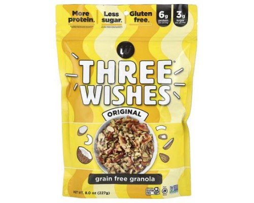 Three Wishes, Grain Free Granola, Original, 8 oz (227 g)