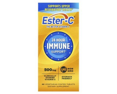 EsterC, 24 Hour Immune Support, 60 Vegetarian Coated Tablets