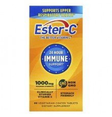 EsterC, 24 Hour Immune Support, 1,000 mg, 60 Vegetarian Coated Tablets