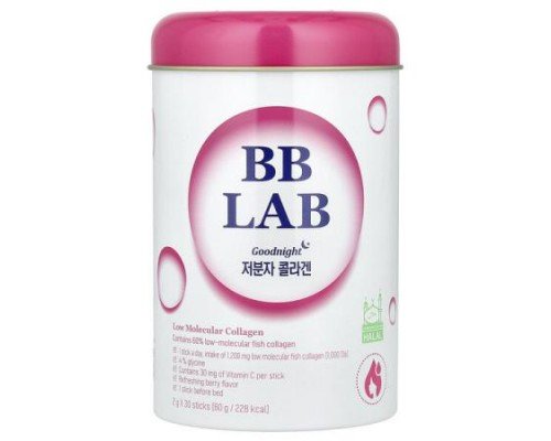 BB Lab, Goodnight, Low Molecular Collagen, Berry, 30 Sticks, 2 g Each