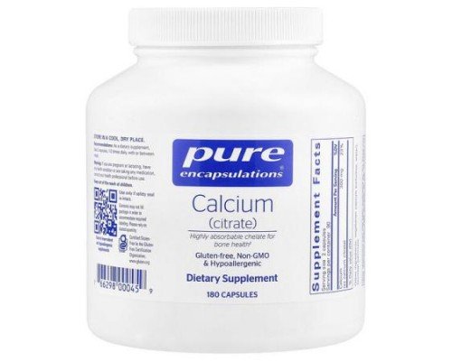 Pure Encapsulations, Calcium (Citrate), 180 Capsules (150 mg per Capsule)