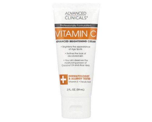 Advanced Clinicals, Vitamin C, Advanced Brightening Cream , 2 fl oz (59 ml)