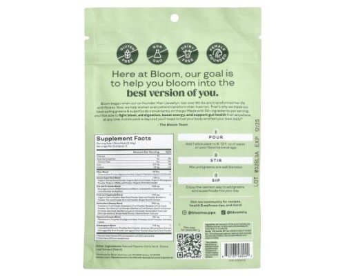 Bloom, Greens & Superfoods, Berry , 5 Stick Packs, 0.19 oz (5.44 g) Each