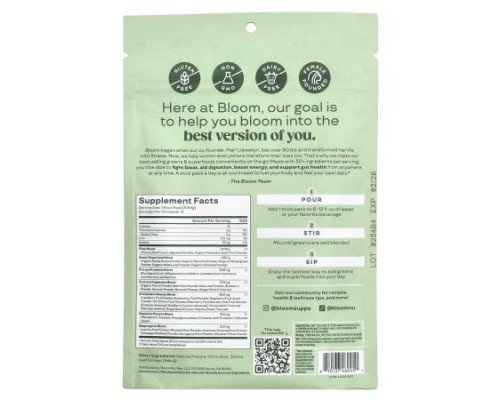 Bloom, Greens & Superfoods, Mango, 5 Stick Packs, 0.2 oz (5.64 g) Each