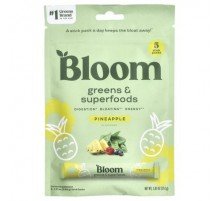 Bloom, Greens & Superfoods, Pineapple, 5 Stick Packs, 0.21 oz (5.82 g) Each
