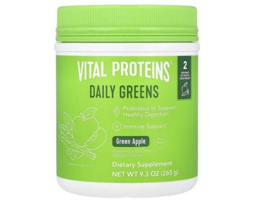 Vital Proteins, Daily Greens, Green Apple, 9.3 oz (265 g)