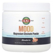 KAL, Mood Magnesium Glycinate Powder, Mandarian, 9.8 oz (278 g)