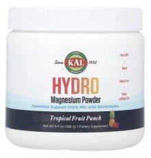 KAL, Hydro Magnesium Powder, Tropical Fruit Punch, 9.4 oz (268 g)