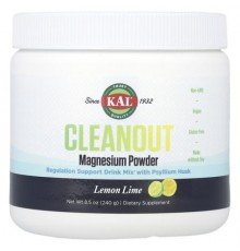 KAL, Cleanout Magnesium Powder, Lemon Lime, 8.5 oz (240 g)