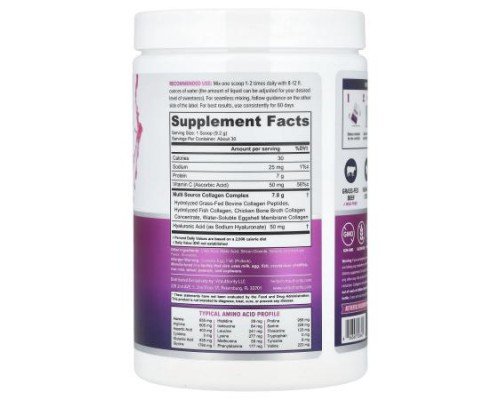 Vitauthority, Multi Collagen Protein+, Pink Lemonade, 9.7 oz (276 g)